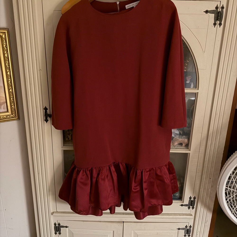 English Factory Red Long Sleeve Dress